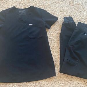 Figs Black Catarina Zamora Scrub Set XS